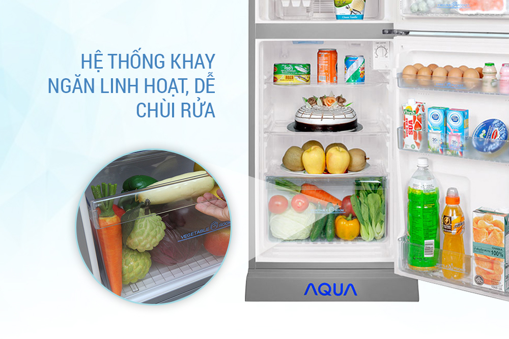 Tủ Lạnh Aqua AQR-145BN (130L) - Bạc