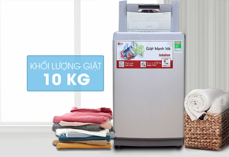 Máy giặt LG WF-S1015DB có thiết kế sang trọng, tinh tế