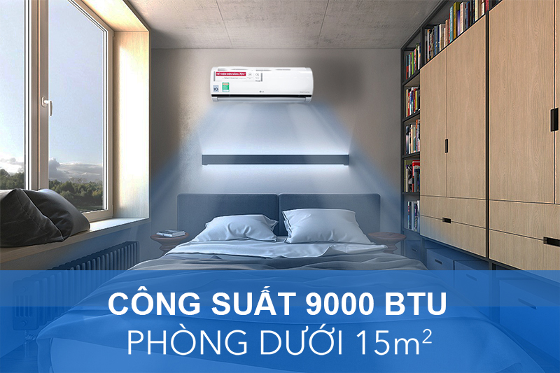 Công suất của điều hòa phải phù hợp với kích thước phòng