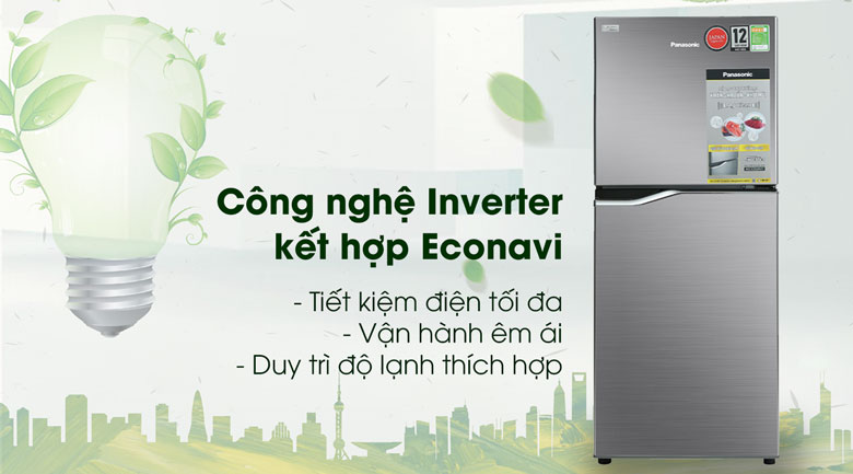 Công nghệ Inverter - Tủ lạnh Panasonic Inverter 167 lít NR-BA189PPVN