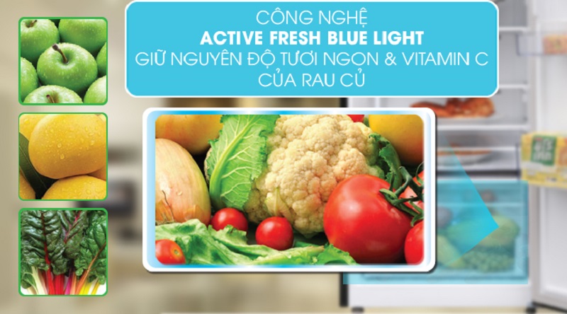 Công nghệ Active Fresh Blue Light (Ánh sáng xanh giữ thực phẩm tươi xanh) - Tủ lạnh Beko Inverter 250 lít RDNT250I50VWB