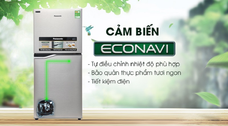 Trang bị cảm biến Econavi - Tủ lạnh Panasonic Inverter 152 lít NR-BA178PSV1