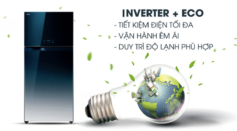 Trang bị công nghệ Inverter, kết hợp cùng cảm biến Eco - Tủ lạnh Toshiba Inverter 546 lít GR-WG58VDAZ