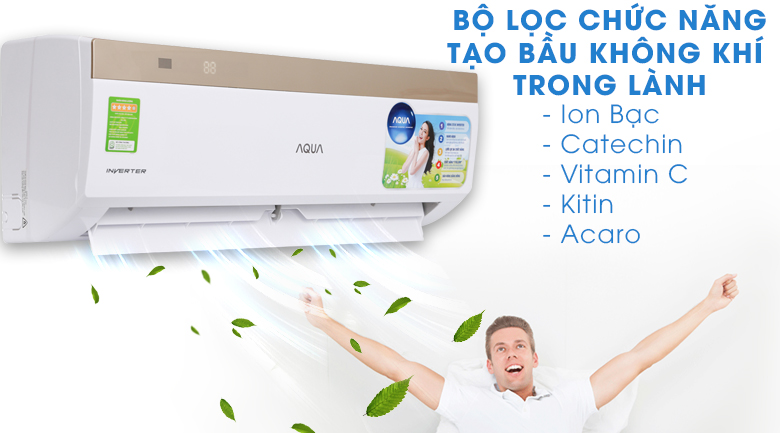 Bộ lọc chức năng - Máy lạnh Aqua Inverter 1 HP AQA-KCRV9VKS