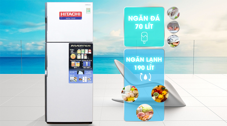 Tủ lạnh Hitachi Inverter 260 lít R-H310PGV4