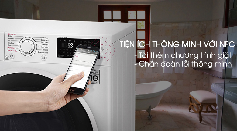 Chức năng chẩn đoán thông minh - Máy giặt LG FC1475N5W2