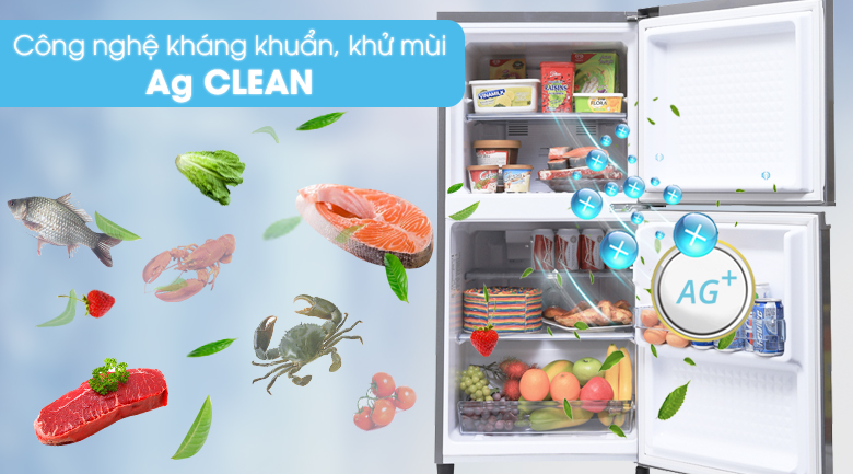 Công nghệ kháng khuẩn khử mùi Ag Clean - Tủ lạnh Panasonic 135 lít NR-BJ158SSV1